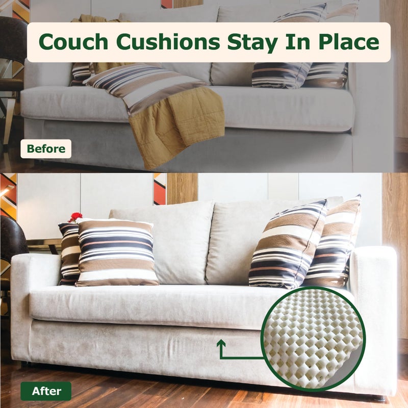 ECOHomes Couch Cushion Grip Pad  Couch Cushion Non Slip Pads Keep Sofa Cushions from Sliding - Anti Slip Couch & Patio Grips Stop Sliding  Mattress Gripper to Prevent Sliding  4 Seater Couch 22"" x 88"" - Image 2